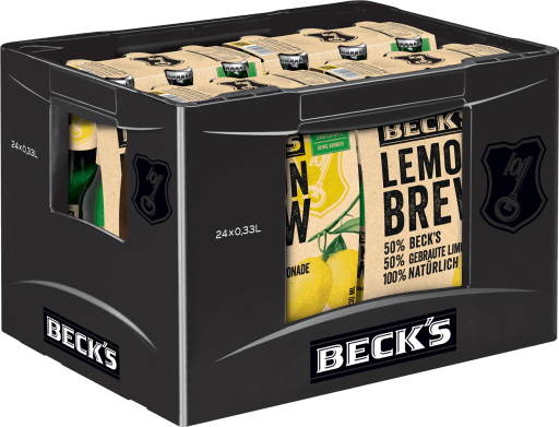 Foto Becks Lemon Brew Kasten 4 x 6 x 0,33 l Glas Mehrweg