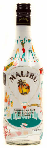 Foto Malibu Rum Carribean 0,7 l Glas