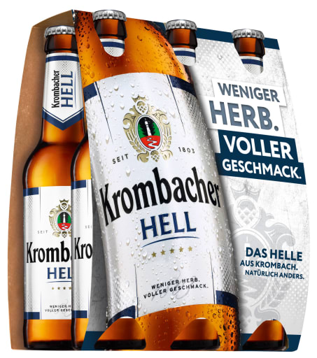 Foto Krombacher Hell 6 x 0,33 l Glas Mehrweg