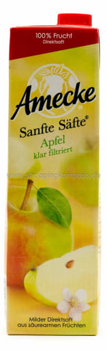 Foto Amecke Sanfte Säfte Apfel klar filtriert 1 l Tetra-Pack