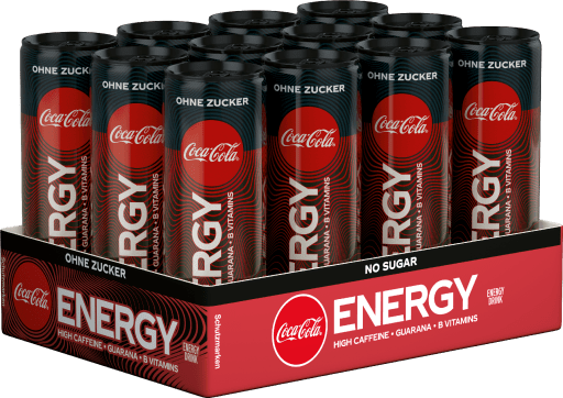 Foto Coca Cola Energy Bold ohne Zucker Karton 12 x 0,25 l Dose Einweg
