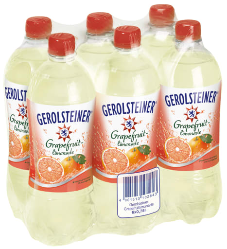 Foto Gerolsteiner Limonade Grapefruit 6 x 0,75 l PET Einweg