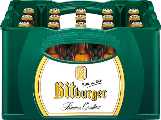 Miniaturansicht 0 Bitburger Radler alkoholfrei Steini Kasten 20 x 0,33 l Glas Mehrweg
