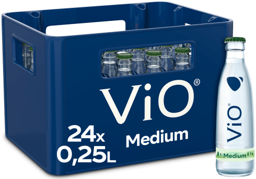 Miniaturansicht 0 ViO Mineralwasser Medium Kasten 24 x 0,25 l Glas Mehrweg