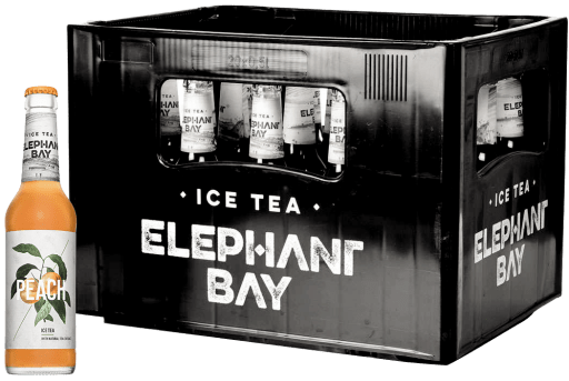 Foto Elephant Bay Ice Tea Peach Kasten 20 x 0,33 l Glas Mehrweg