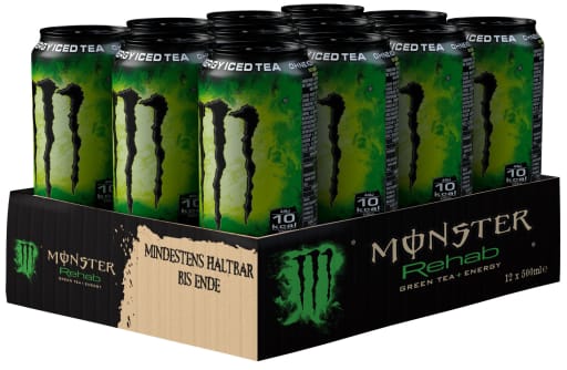 Foto Monster Rehab Green Tea + Energy Karton 12 x 0,5 l Dose Einweg