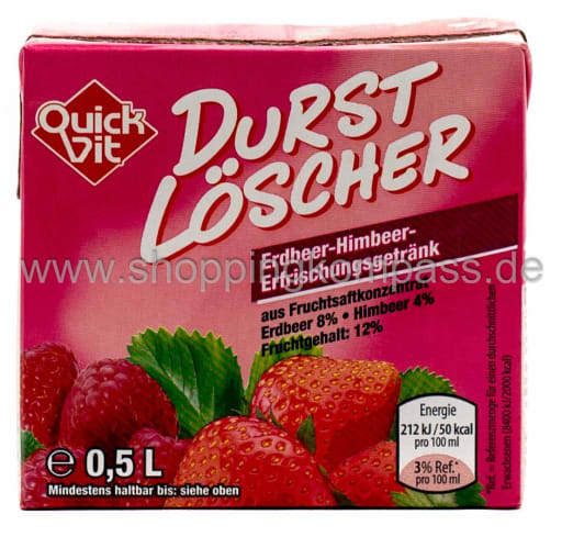 Miniaturansicht 0 Quick Vit Durstlöscher Erdbeere-Himbeere 0,5 l Tetra-Pack