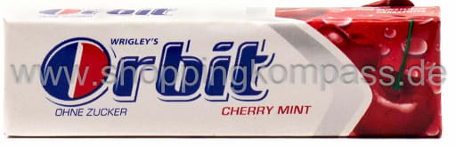 Foto Wrigley's Orbit Cherry Mint ohne Zucker Kaugummi 7 Streifen