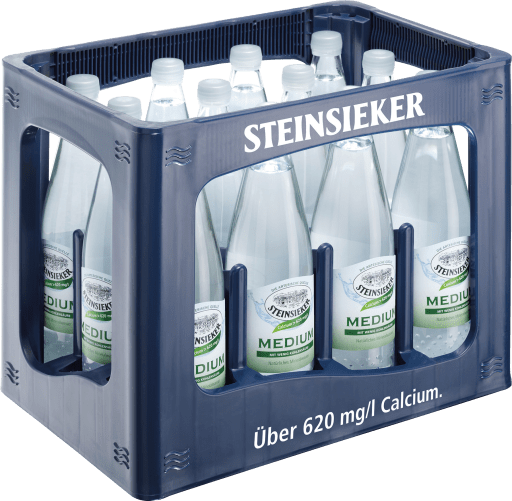 Foto Steinsieker Mineralwasser Medium Kasten 12 x 0,75 l Glas Mehrweg