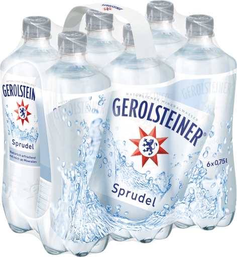 Foto Gerolsteiner Mineralwasser Sprudel 6 x 0,75 l PET Einweg