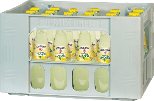 Foto Gerolsteiner Limonade Zitrone trüb Gastro Kasten 24 x 0,25 l Glas Mehrweg