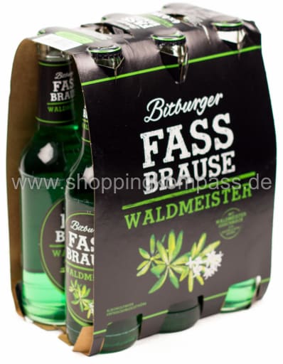 Foto Bitburger Fassbrause Waldmeister 6 x 0,33 l Glas Mehrweg