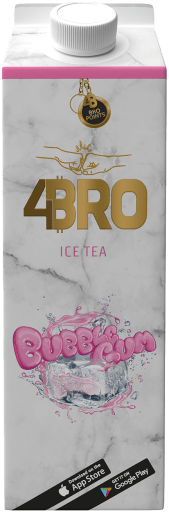 Foto 4BRO Ice Tea Bubble Gum 1 l Tetra-Pack