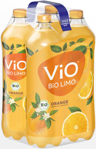 Foto ViO Bio Limo Orange 4 x 1 l PET Einweg