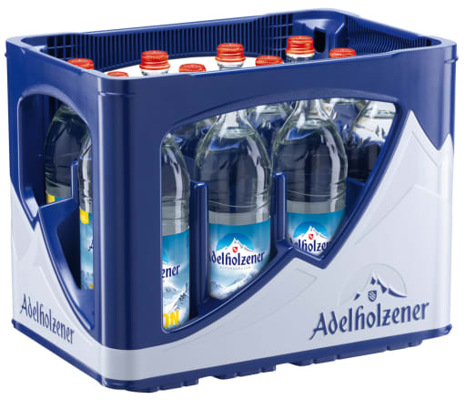 Foto Adelholzener Mineralwasser + Lemon Kasten 12 x 0,75 l Glas Mehrweg