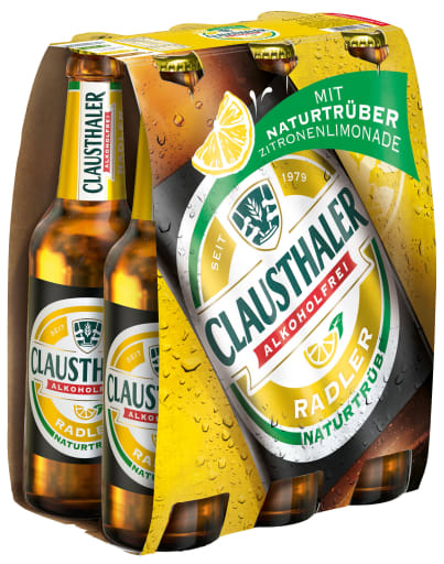 Foto Clausthaler Radler alkoholfrei 6 x 0,33 l Glas Mehrweg