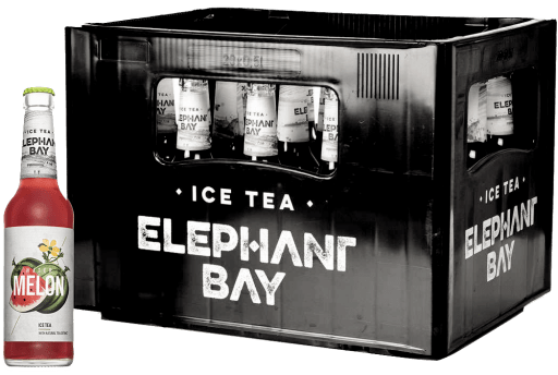 Foto Elephant Bay Ice Tea Melon Kasten 20 x 0,33 l Glas Mehrweg