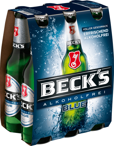 Foto Becks Blue Pils alkoholfrei 6 x 0,33 l Glas Mehrweg