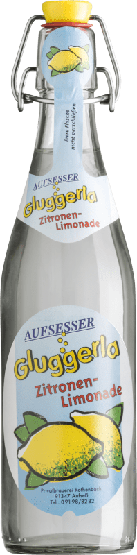 Gluggerla Zitronenlimonade Bügel Kasten 16 x 0,5 l Glas Mehrweg