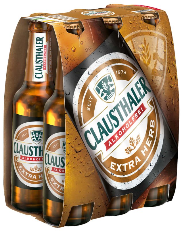 Clausthaler Extra Herb alkoholfrei 6 x 0,33 l Glas Mehrweg