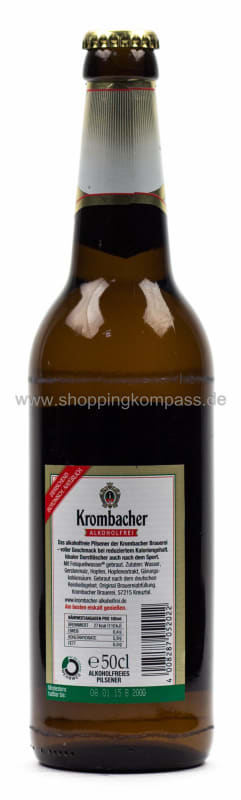 Krombacher Pils alkoholfrei Kasten 20 x 0,5 l Glas Mehrweg