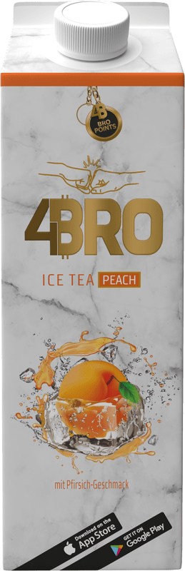 4BRO Ice Tea Peach Karton 8 x 1 l Tetra-Pack