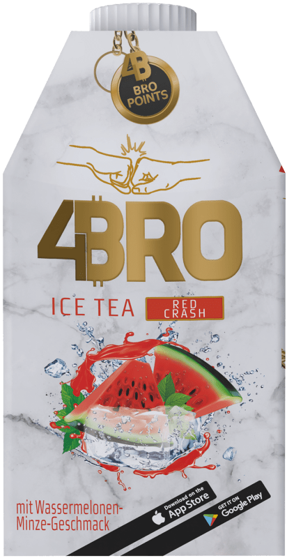 4BRO Ice Tea Red Crash Karton 8 x 0,5 l Tetra-Pack