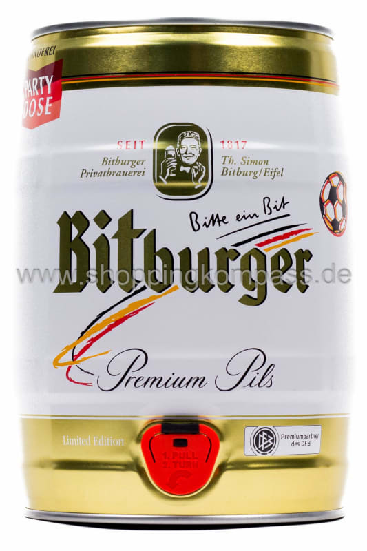 Bitburger Pils Partydose Karton 2 x 5 l Dose