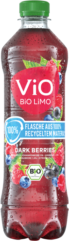 ViO Bio Limo Dark Berries Karton 18 x 0,5 l PET Einweg