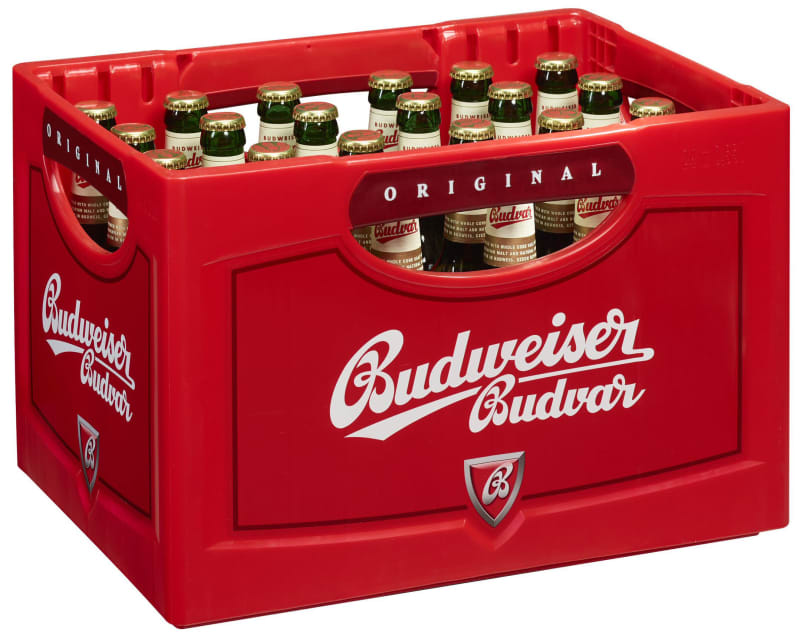 Foto Budweiser Budvar B:Original Kasten 24 x 0,33 l Glas Mehrweg