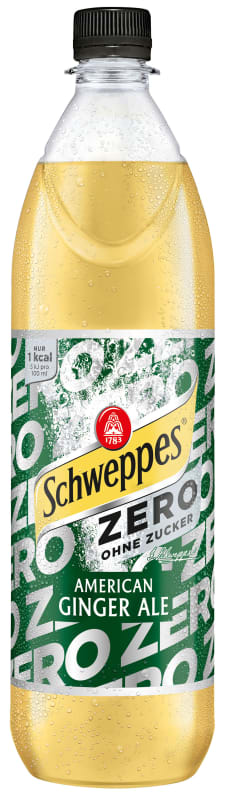 Schweppes American Ginger Ale Zero Kasten 6 x 1 l PET Mehrweg