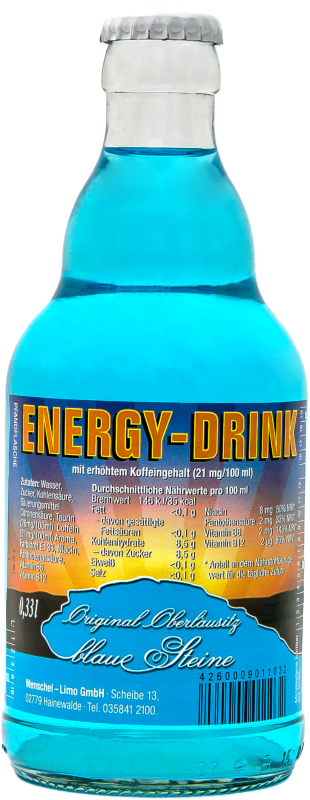 Menschel Limo Energy Drink 0,33 l Glas Mehrweg