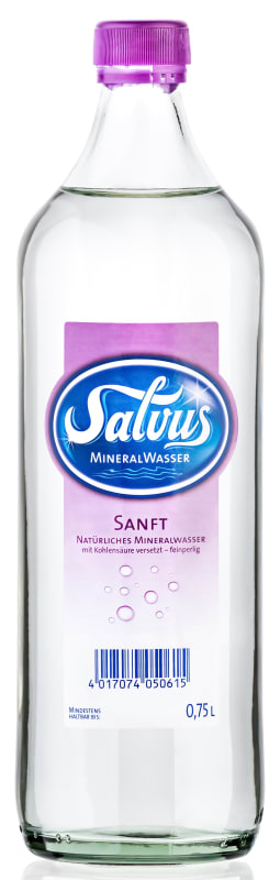 Salvus Mineralwasser Sanft Kasten 12 x 0,75 l Glas Mehrweg