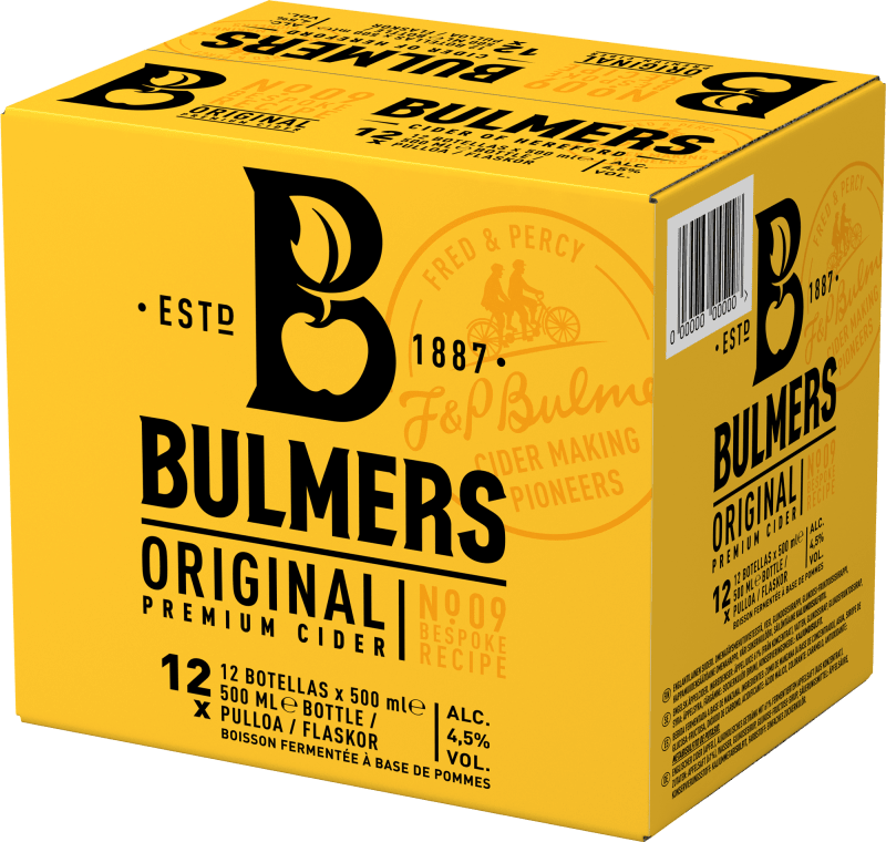 Bulmers Original Cider Karton 12 x 0,5 l Glas