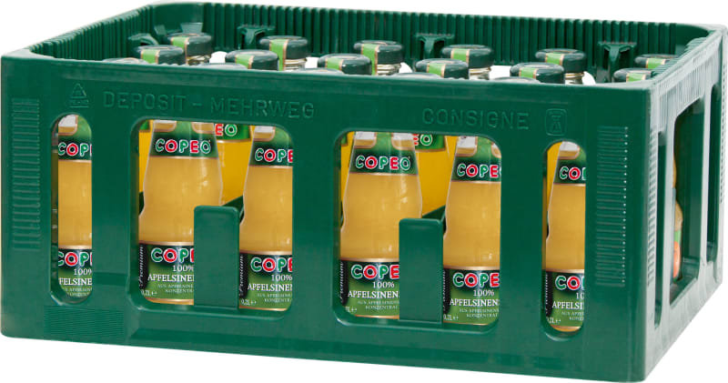 Copeo Apfelsinensaft Kasten 24 x 0,2 l Glas Mehrweg
