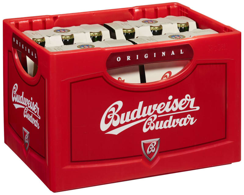 Budweiser Budvar B:Original Kasten 4 x 6 x 0,33 l Glas Mehrweg