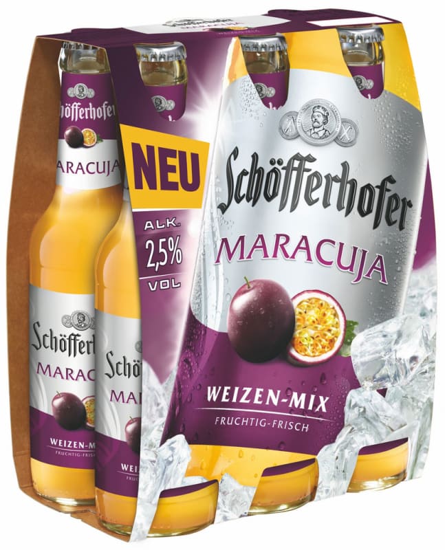 Schöfferhofer Maracuja Weizen Mix Kasten 4 x 6 x 0,33 l Glas Mehrweg