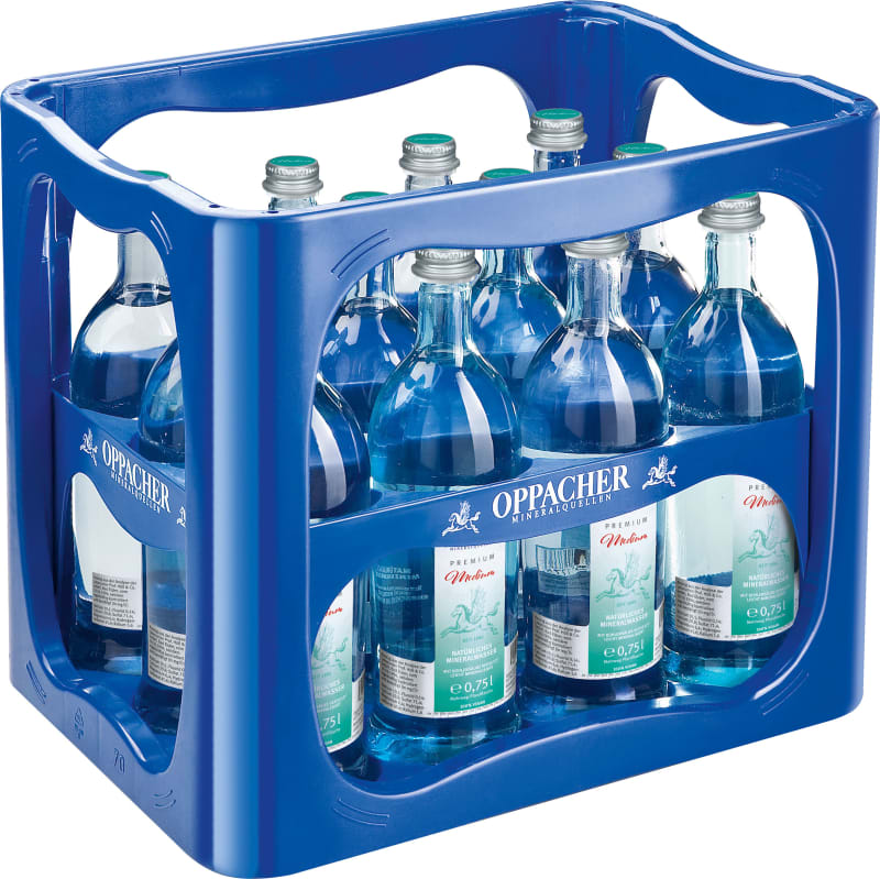 Oppacher Mineralwasser Medium Gastro Kasten 12 x 0,75 l Glas Mehrweg