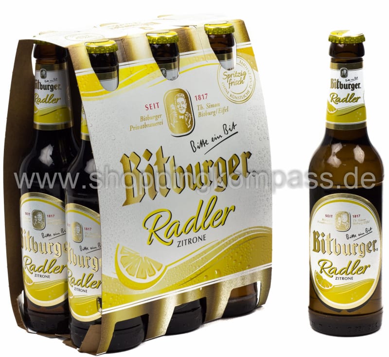 Bitburger Radler 6 x 0,33 l Glas Mehrweg