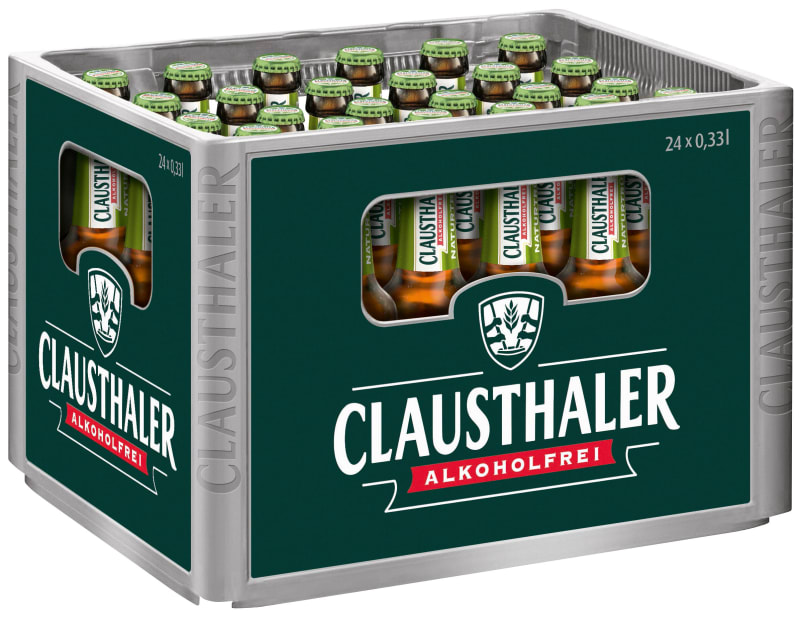 Clausthaler Naturtrüb alkoholfrei Kasten 24 x 0,33 l Glas Mehrweg