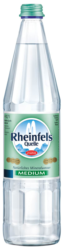 Rheinfels Quelle Mineralwasser Medium Kasten 12 x 0,7 l Glas Mehrweg