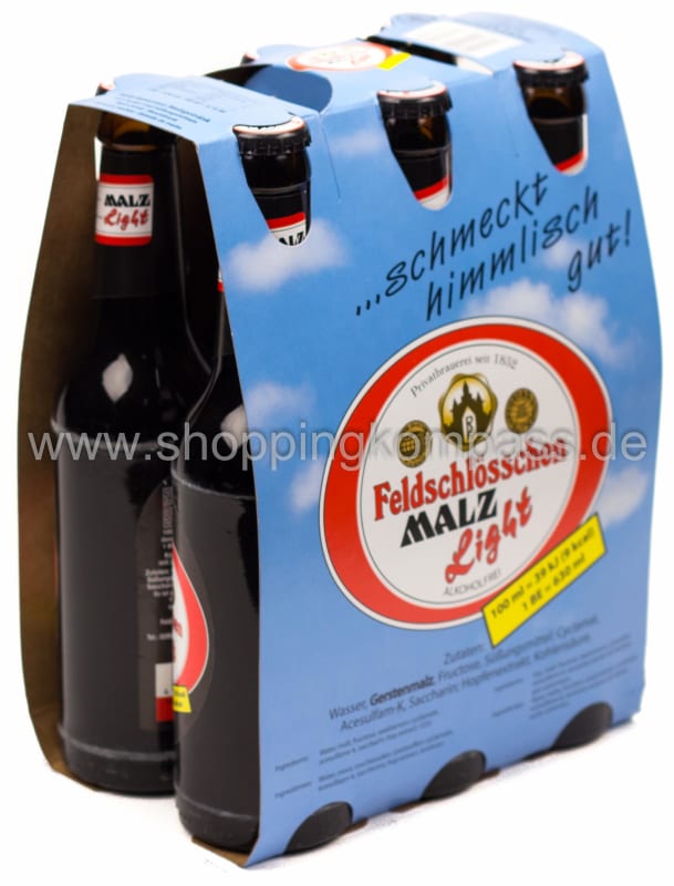 Feldschlösschen Brauerei Malz Light alkoholfrei 6 x 0,33 l Glas Mehrweg