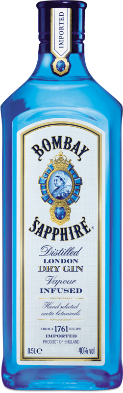 Bombay Sapphire London Dry Gin Vapour Flasche 0,5 l Glas