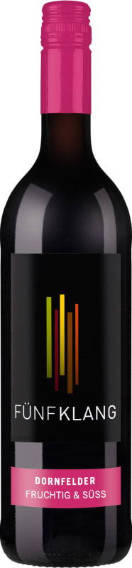 Fünfklang Dornfelder Qualitätswein fruchtig & süß 0,75 l Glas