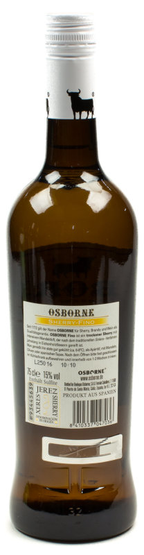 Osborne Sherry Fino 0,75 l Glas
