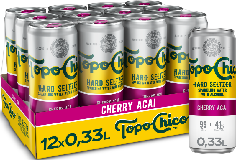 Topo Chico Hard Seltzer Kirsch Acai Karton 12 x 0,33 l Dose Einweg