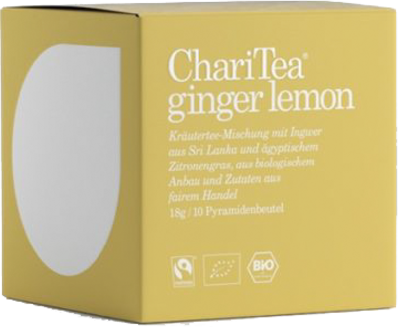 ChariTea ginger lemon Pyramidenbeutel 10 x 1,8 g