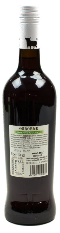 Osborne Sherry-Golden 0,75 l Glas