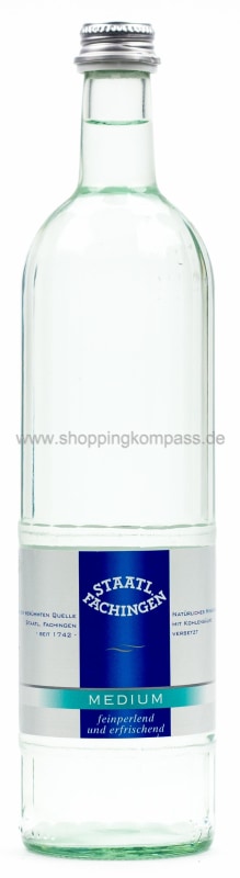 Staatl. Fachingen Mineralwasser Medium Kasten 12 x 0,75 l Glas Mehrweg