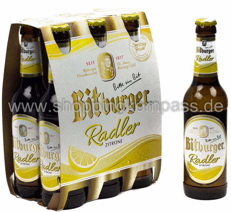 Bitburger Radler Kasten 4 x 6 x 0,33 l Glas Mehrweg